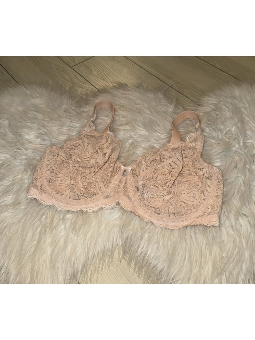 Felina 115073 Peridot Unlined Lace Bra Underwire Womens 36DD Pink